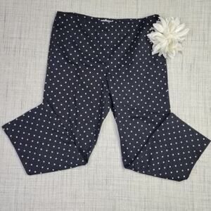 Charter‎ Club Pant Shop Women's Polka Dot Cropped Black White Pants Size 12